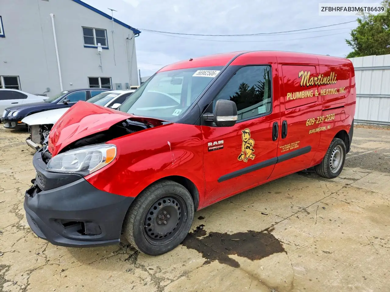 2021 Ram Promaster City VIN: ZFBHRFAB3M6T86639 Lot: 56962506