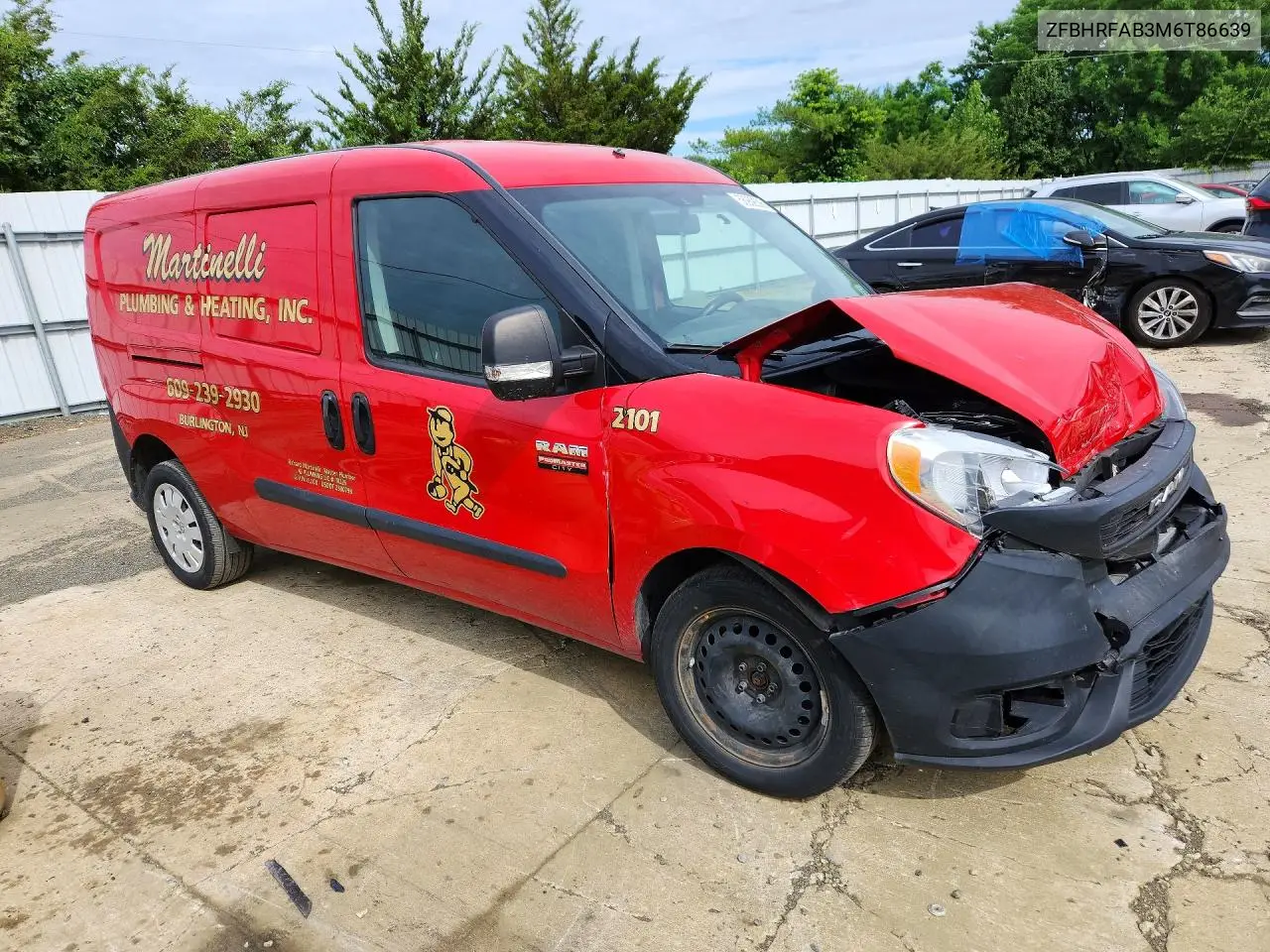 2021 Ram Promaster City VIN: ZFBHRFAB3M6T86639 Lot: 56962506