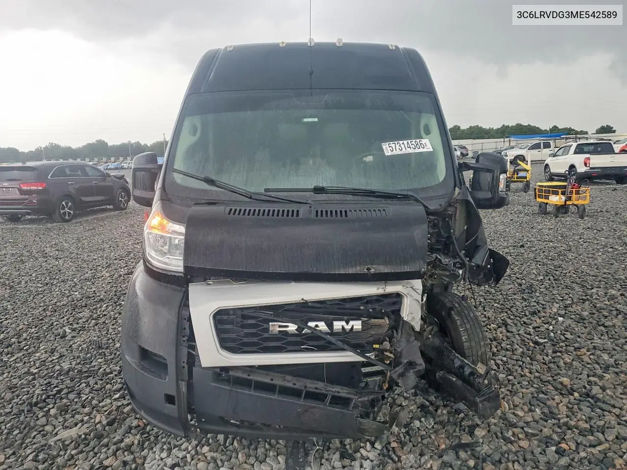 2021 Ram Promaster 2500 2500 High VIN: 3C6LRVDG3ME542589 Lot: 57314586