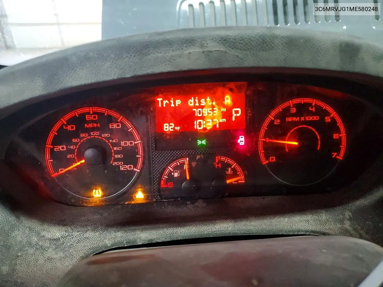 2021 Ram Promaster 3500 Delivery Van VIN: 3C6MRVJG1ME580248 Lot: 58157336