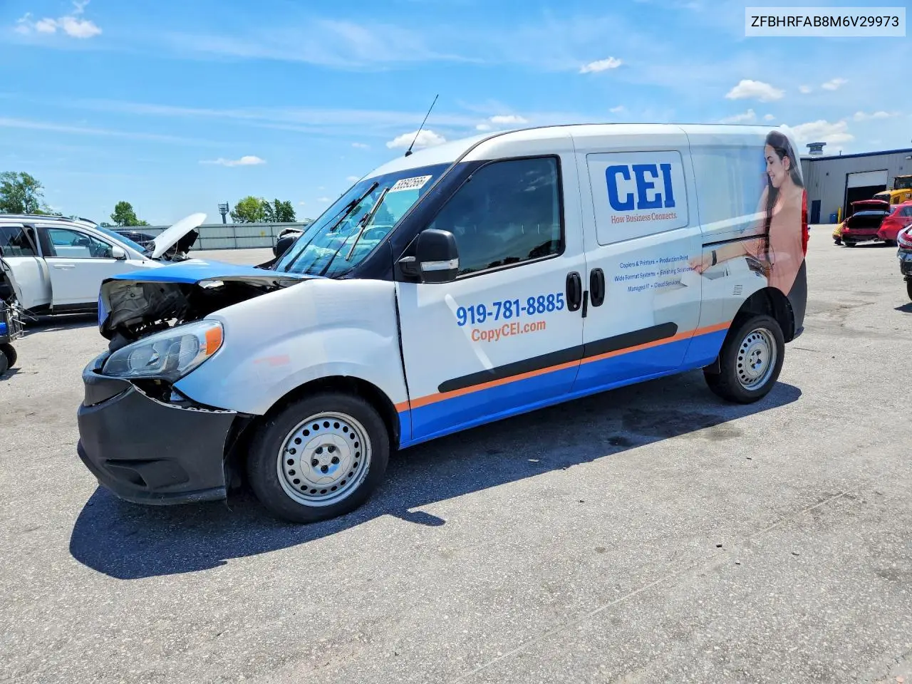 2021 Ram Promaster City VIN: ZFBHRFAB8M6V29973 Lot: 58592566