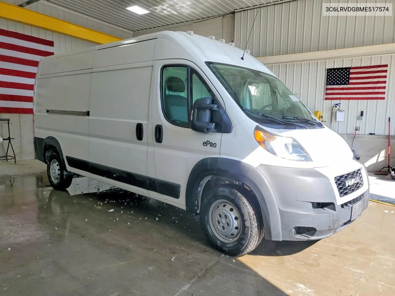 2021 Ram Promaster 2500 Delivery Van VIN: 3C6LRVDG8ME517574 Lot: 58823666