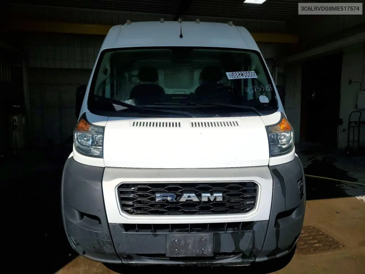 2021 Ram Promaster 2500 Delivery Van VIN: 3C6LRVDG8ME517574 Lot: 58823666
