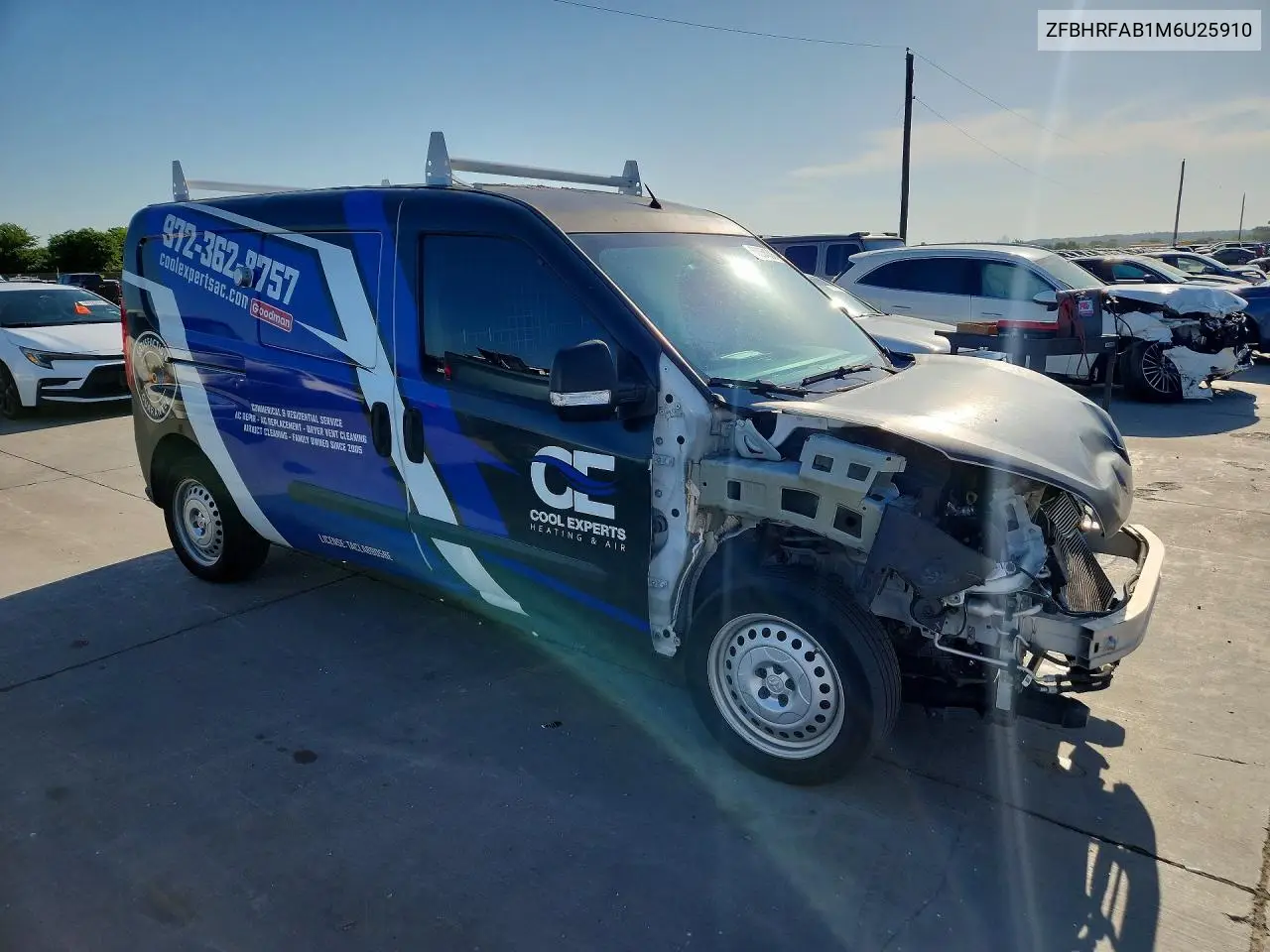 2021 Ram Promaster City VIN: ZFBHRFAB1M6U25910 Lot: 60054386