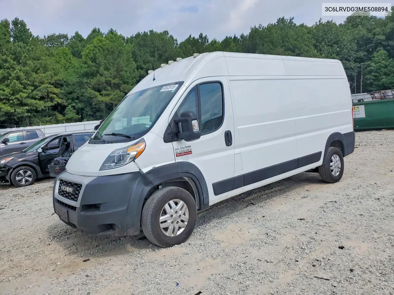 2021 Ram Promaster 2500 2500 High VIN: 3C6LRVDG3ME508894 Lot: 60522416