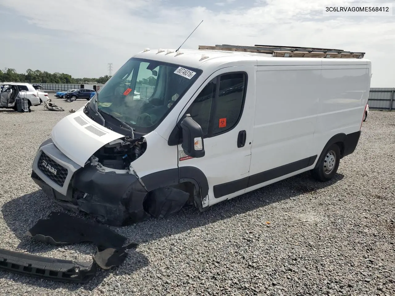 2021 Ram Promaster 1500 1500 Standard VIN: 3C6LRVAG0ME568412 Lot: 60746316