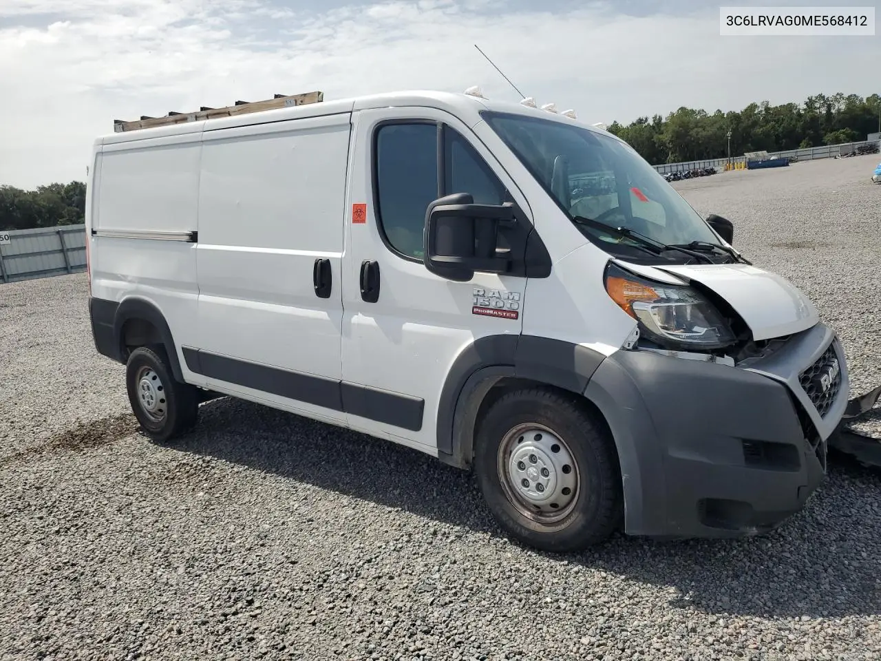 2021 Ram Promaster 1500 1500 Standard VIN: 3C6LRVAG0ME568412 Lot: 60746316