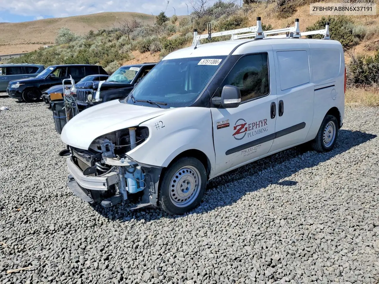 2022 Ram Promaster City Tradesman VIN: ZFBHRFAB8N6X37191 Lot: 57511386