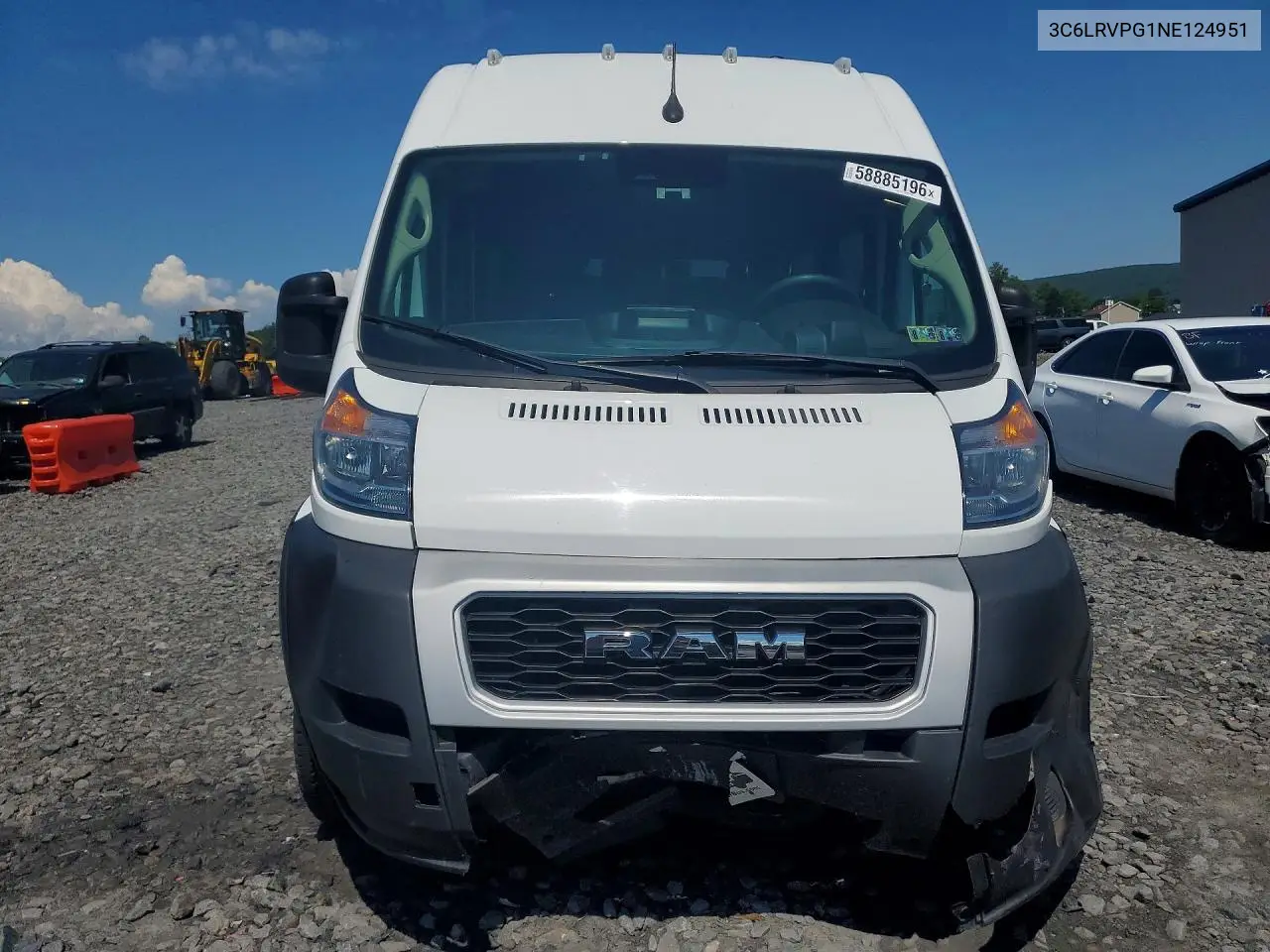 2022 Ram Promaster VIN: 3C6LRVPG1NE124951 Lot: 58885196