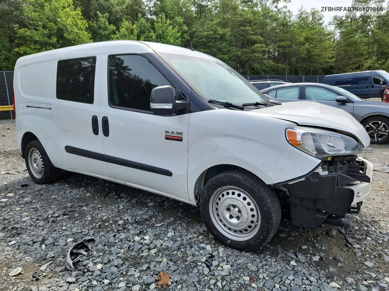 2022 Ram Promaster City Tradesman VIN: ZFBHRFAB3N6Y09866 Lot: 60216346