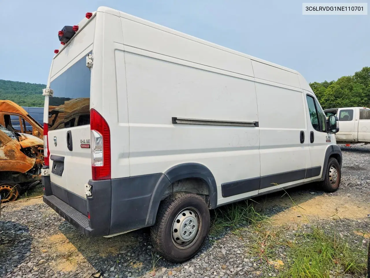 2022 Ram Promaster 2500 Delivery Van VIN: 3C6LRVDG1NE110701 Lot: 60553376