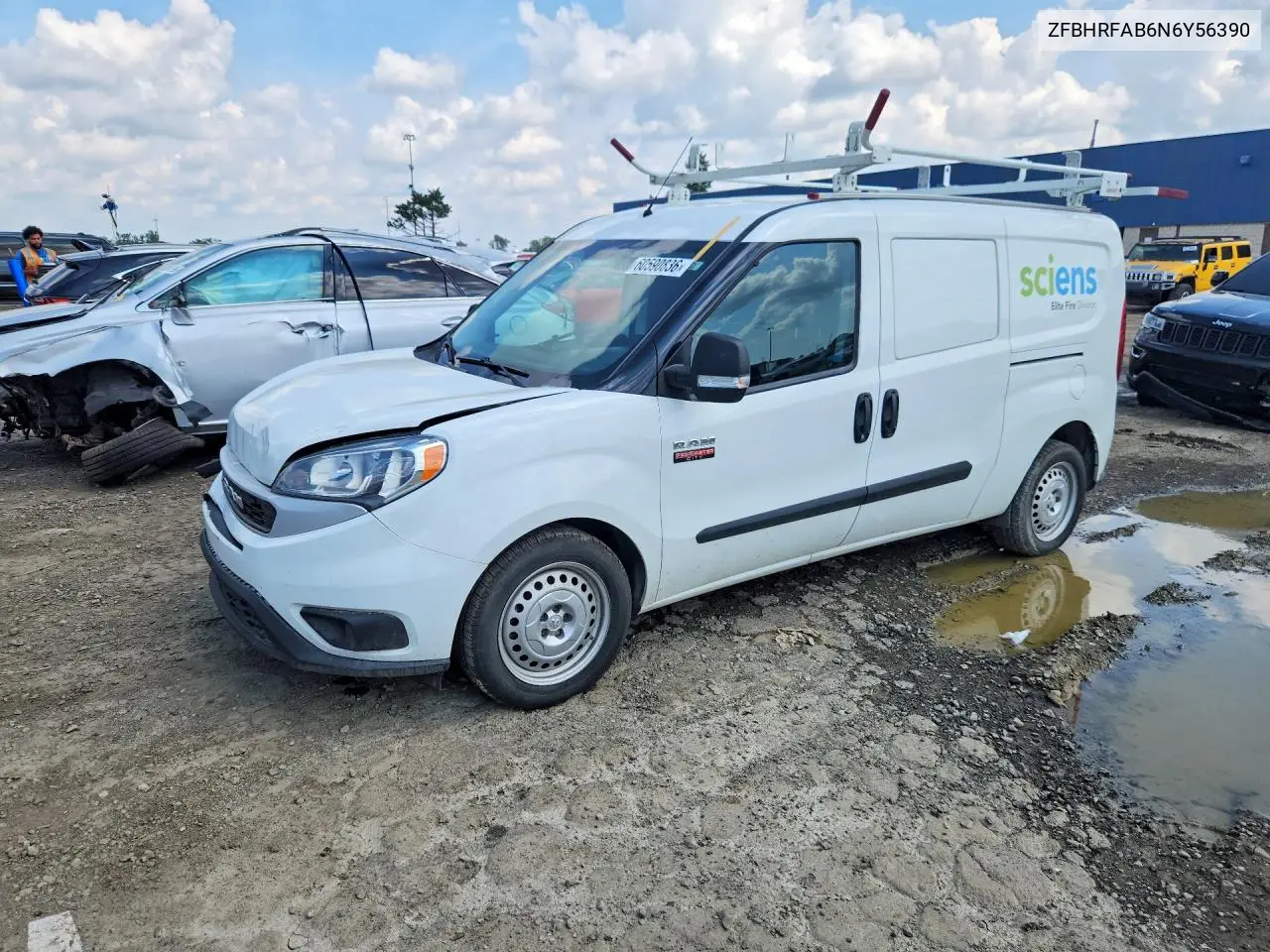2022 Ram Promaster City Tradesman VIN: ZFBHRFAB6N6Y56390 Lot: 60590836