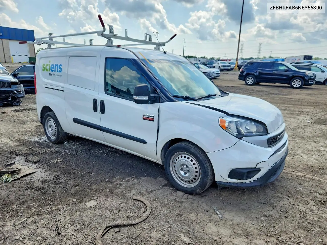 2022 Ram Promaster City Tradesman VIN: ZFBHRFAB6N6Y56390 Lot: 60590836