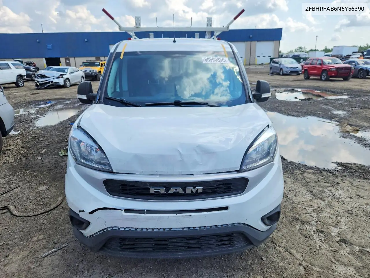 2022 Ram Promaster City Tradesman VIN: ZFBHRFAB6N6Y56390 Lot: 60590836