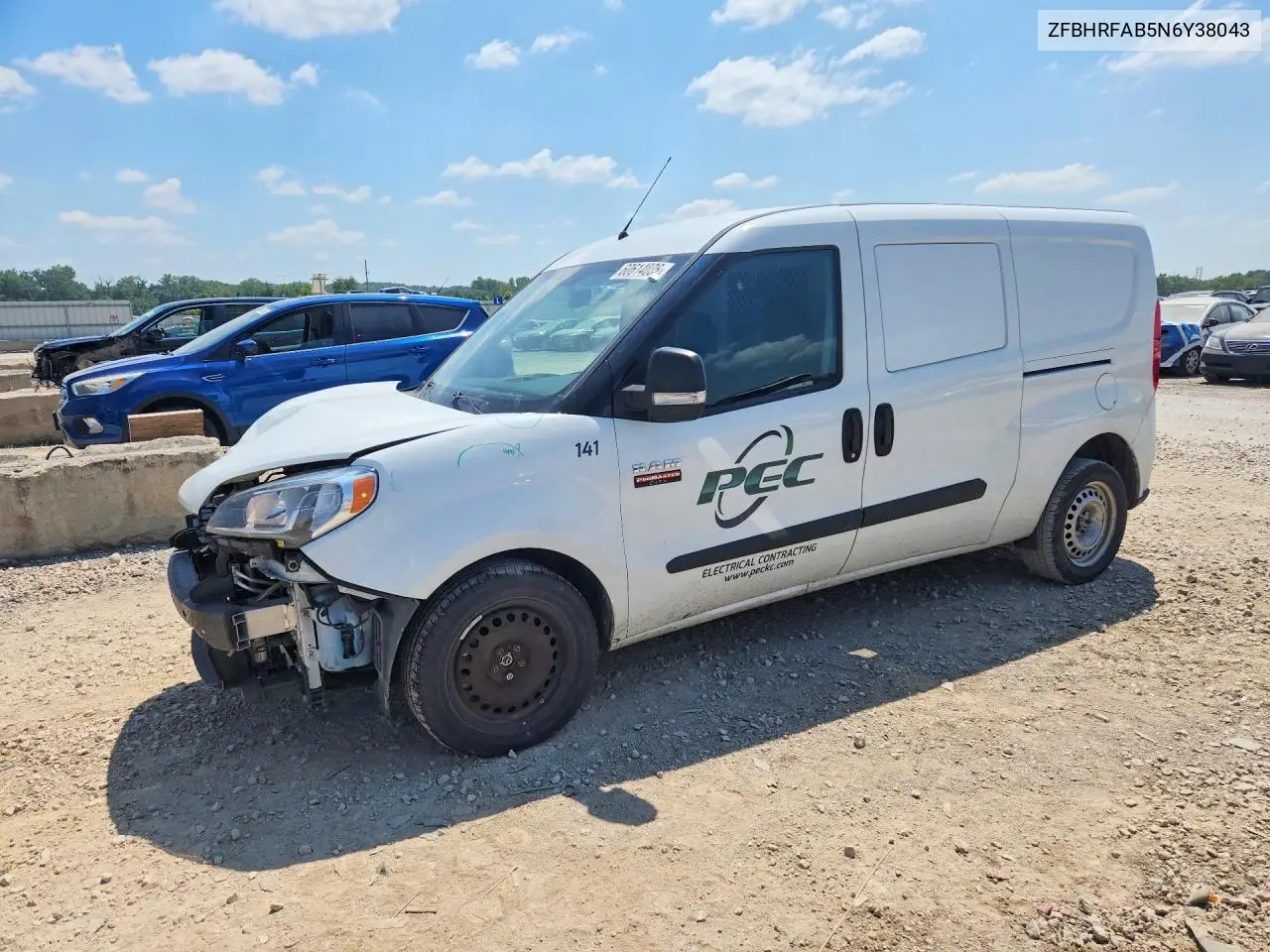 2022 Ram Promaster City Tradesman VIN: ZFBHRFAB5N6Y38043 Lot: 60614036