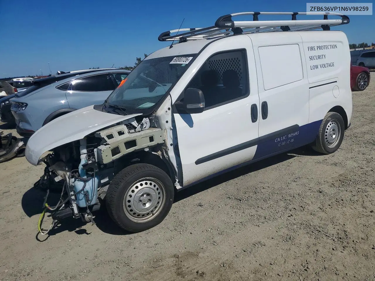2022 Ram Promaster City Tradesman/Slt VIN: ZFB636VP1N6V98259 Lot: 60883726