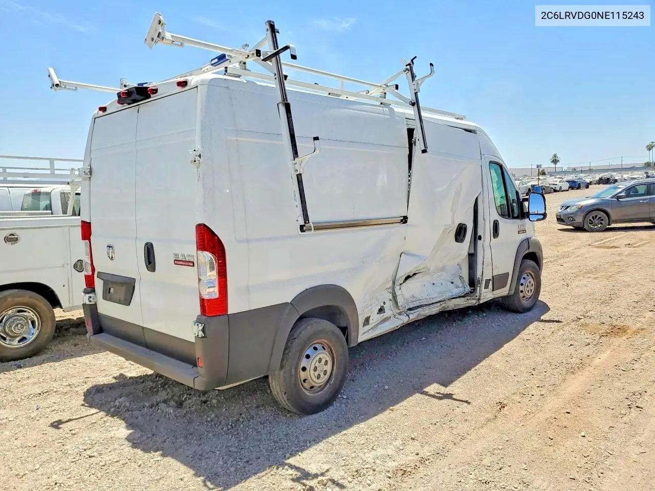 2022 Ram Promaster 1500 1500 High VIN: 2C6LRVDG0NE115243 Lot: 61950236