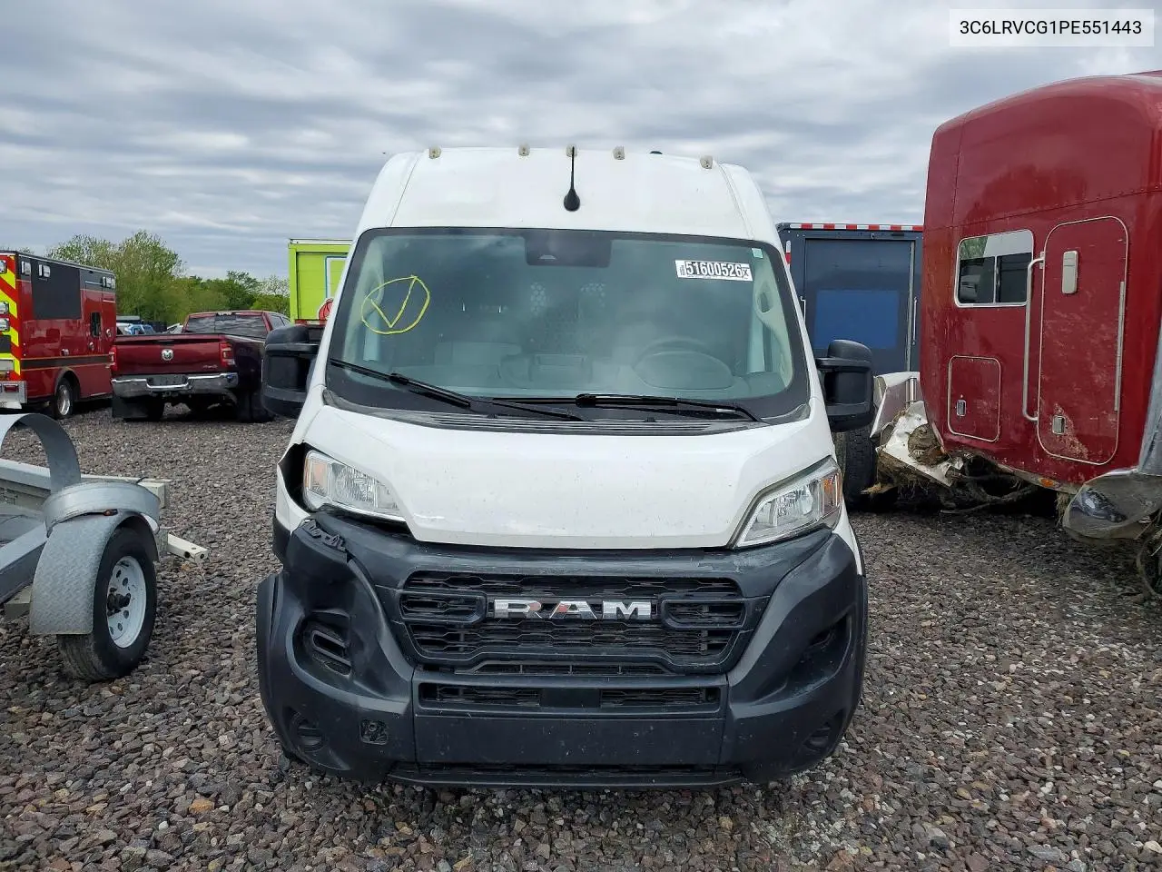 2023 Ram Promaster 2500 2500 High VIN: 3C6LRVCG1PE551443 Lot: 51600526
