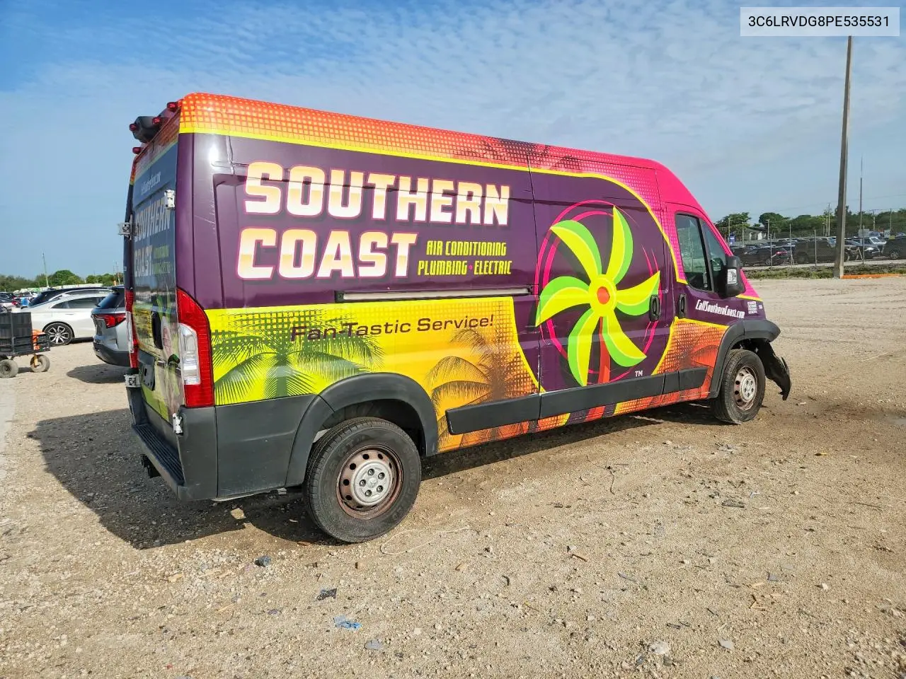 2023 Ram Promaster 2500 2500 High VIN: 3C6LRVDG8PE535531 Lot: 55672186