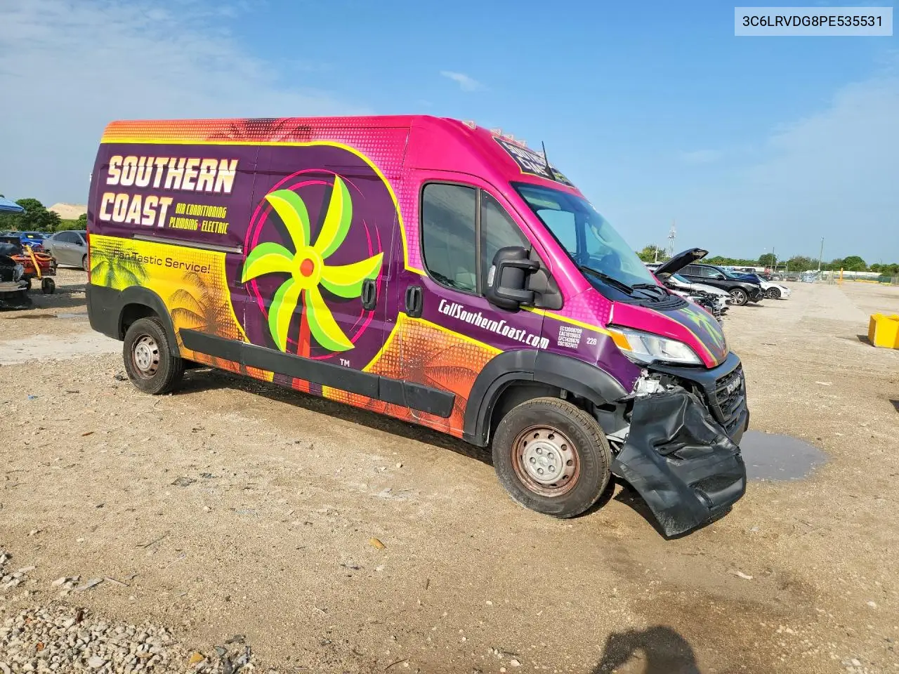 2023 Ram Promaster 2500 2500 High VIN: 3C6LRVDG8PE535531 Lot: 55672186