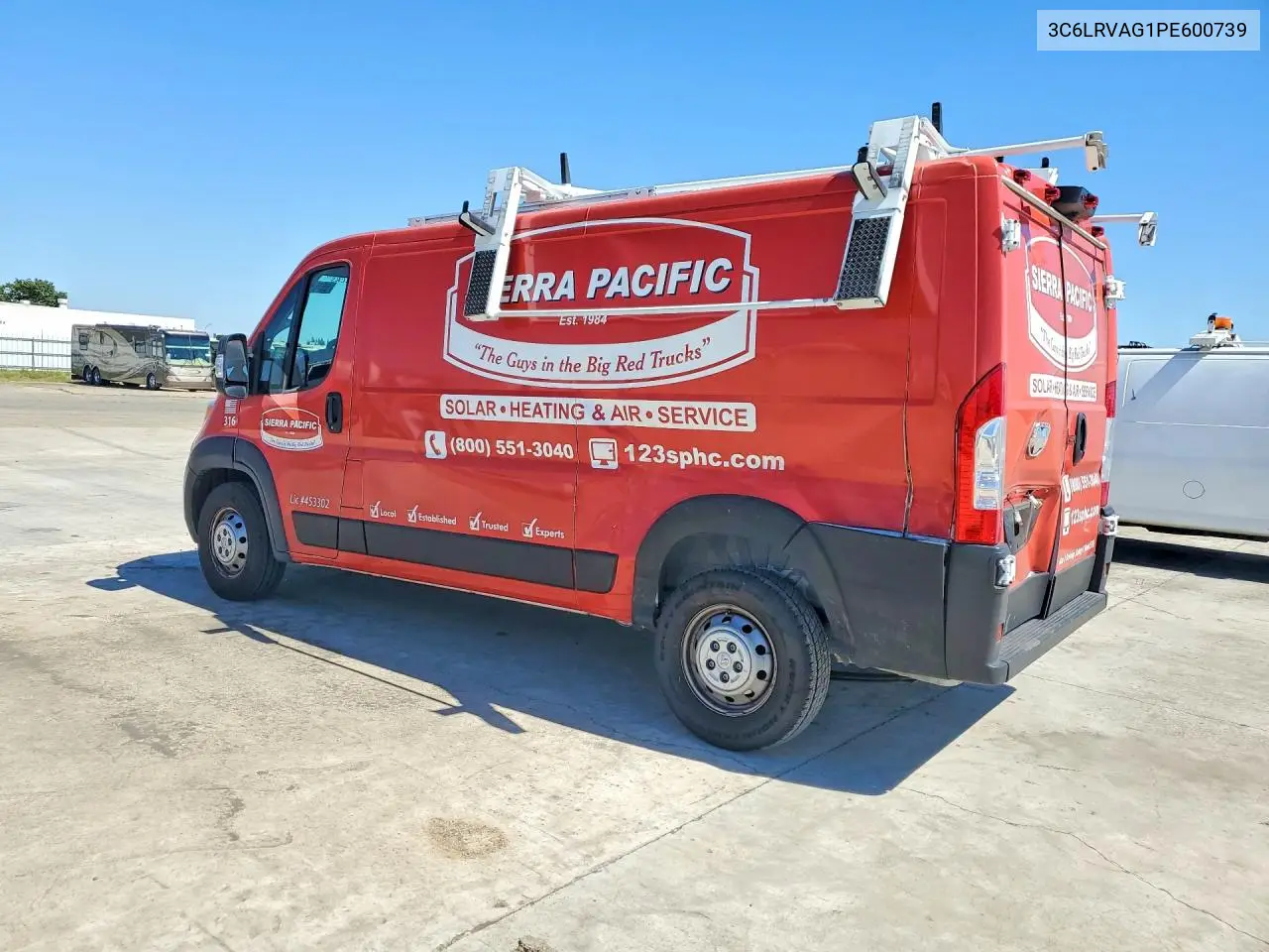 2023 Ram Promaster 1500 1500 Standard VIN: 3C6LRVAG1PE600739 Lot: 55769456