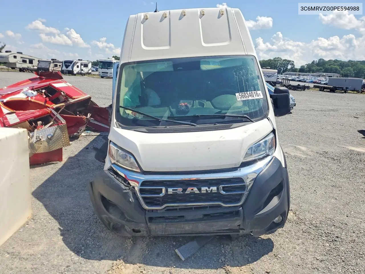 2023 Ram Promaster 3500 3500 Super High VIN: 3C6MRVZG0PE594988 Lot: 56034016