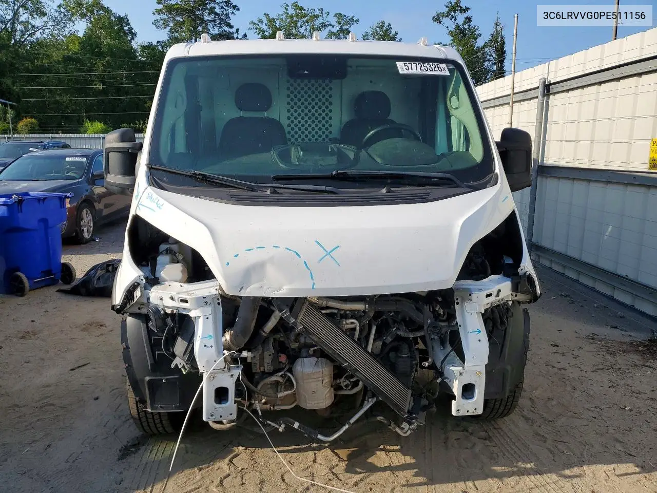 2023 Ram Promaster 2500 2500 Standard VIN: 3C6LRVVG0PE511156 Lot: 57725326