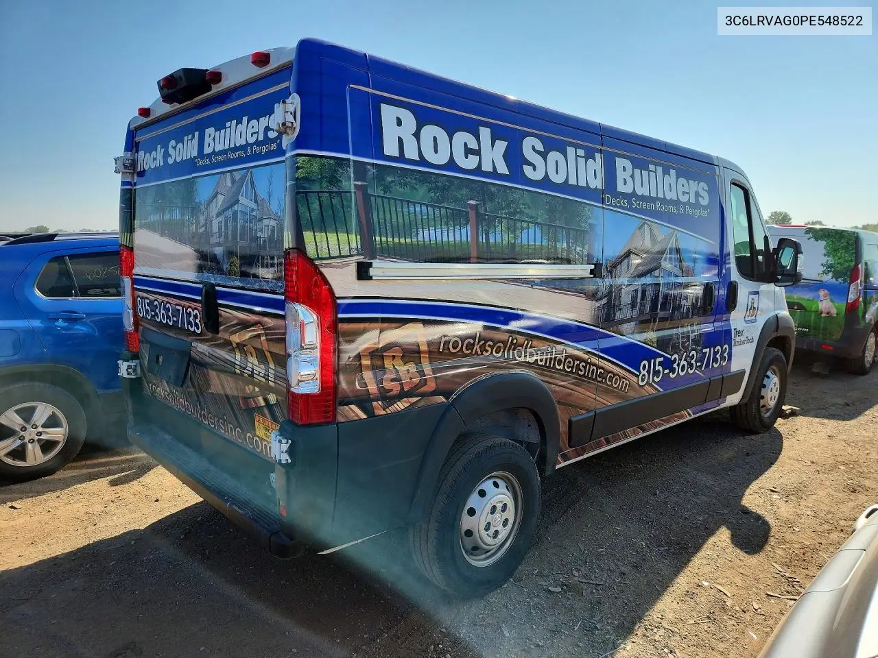2023 Ram Promaster 1500 1500 Standard VIN: 3C6LRVAG0PE548522 Lot: 59864306