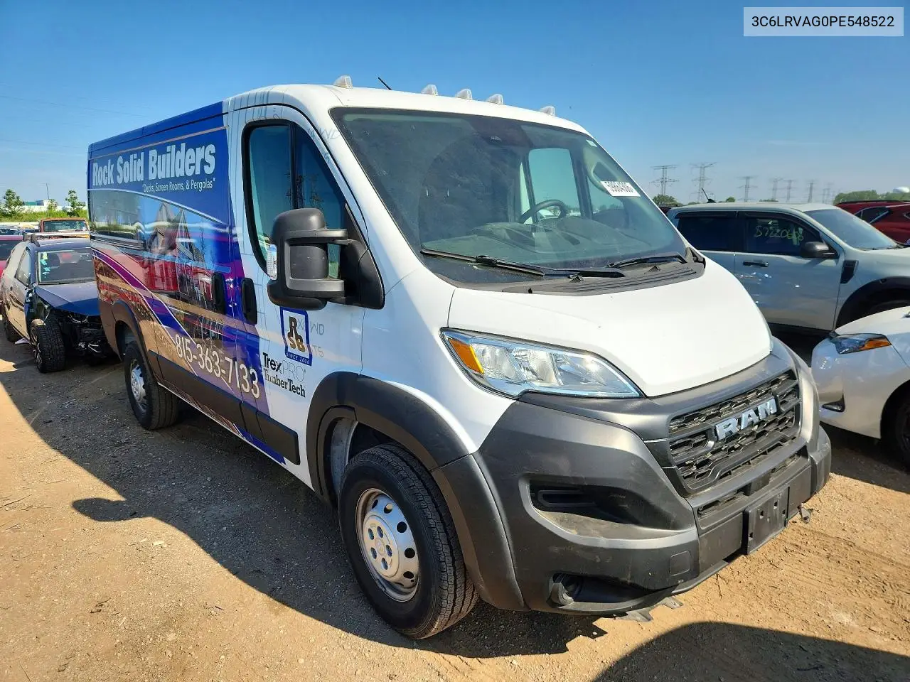 2023 Ram Promaster 1500 1500 Standard VIN: 3C6LRVAG0PE548522 Lot: 59864306
