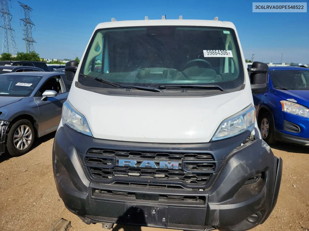2023 Ram Promaster 1500 1500 Standard VIN: 3C6LRVAG0PE548522 Lot: 59864306
