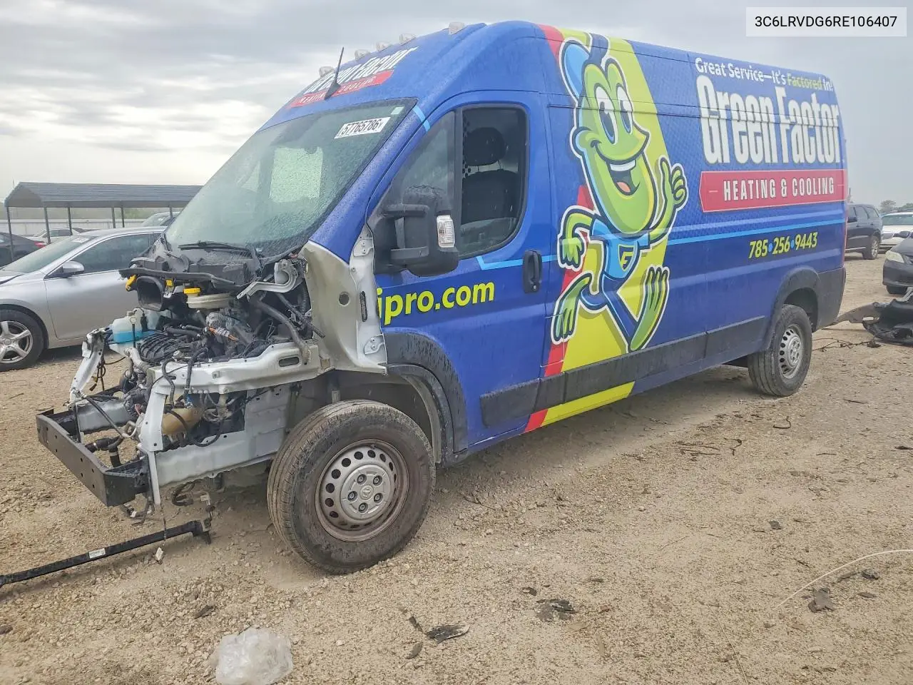 2024 Ram Promaster 2500 Delivery Van VIN: 3C6LRVDG6RE106407 Lot: 57765786