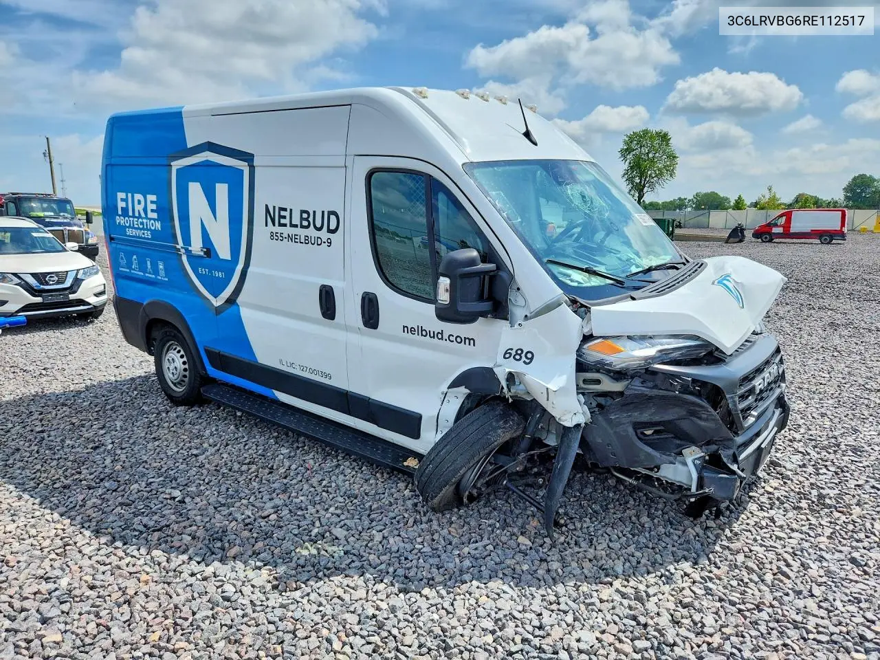 2024 Ram Promaster 1500 1500 High VIN: 3C6LRVBG6RE112517 Lot: 58971796