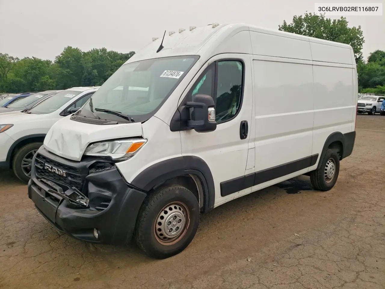 2024 Ram Promaster 1500 1500 High VIN: 3C6LRVBG2RE116807 Lot: 61234876