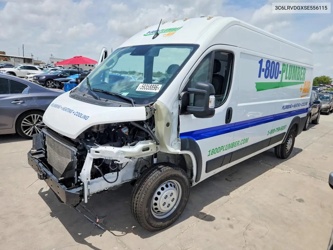 2025 Ram Promaster 2500 2500 High VIN: 3C6LRVDGXSE556115 Lot: 59358896