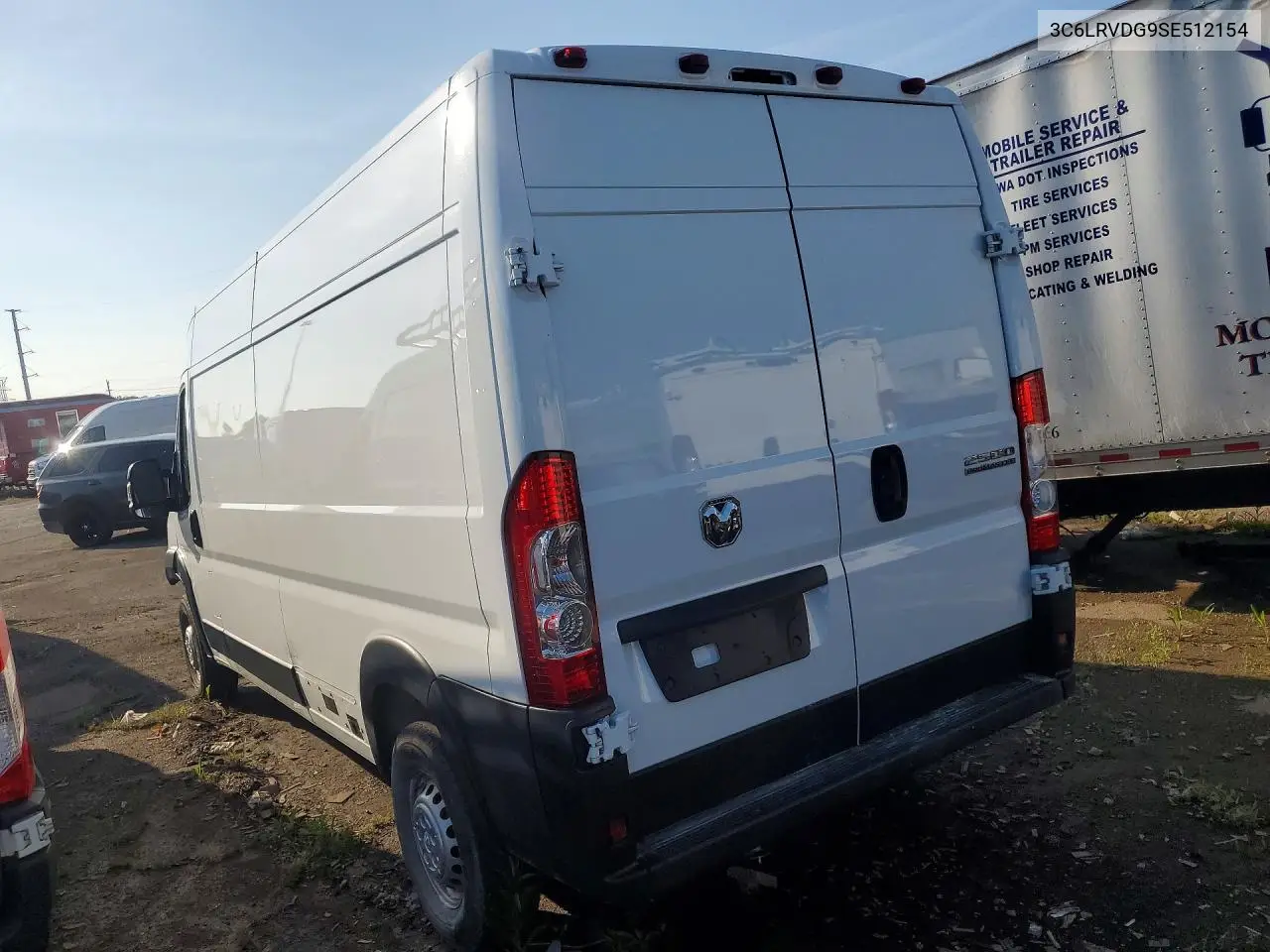 2025 Ram Promaster 2500 Delivery Van VIN: 3C6LRVDG9SE512154 Lot: 59607126