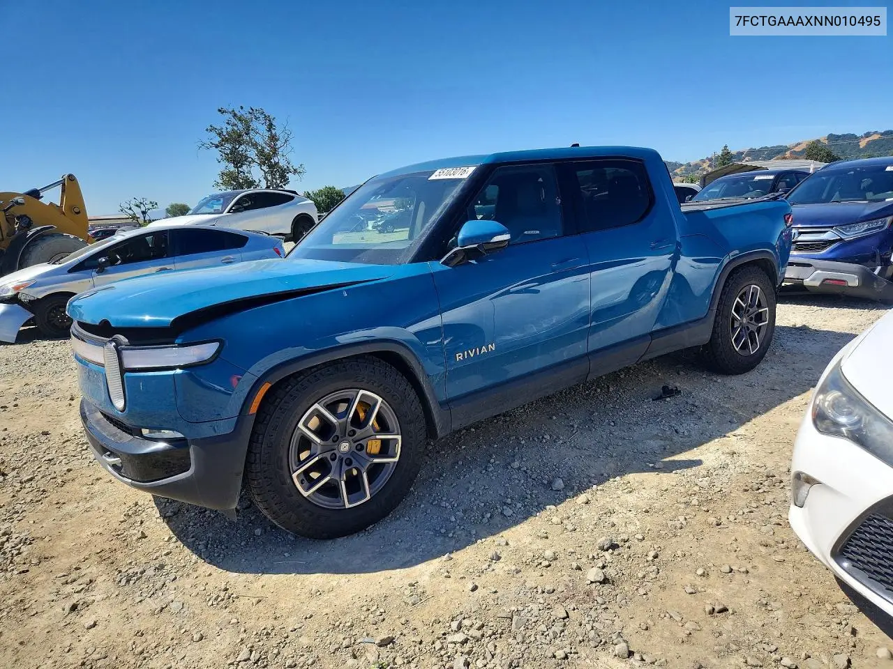 2022 Rivian R1T Adventure VIN: 7FCTGAAAXNN010495 Lot: 55103016