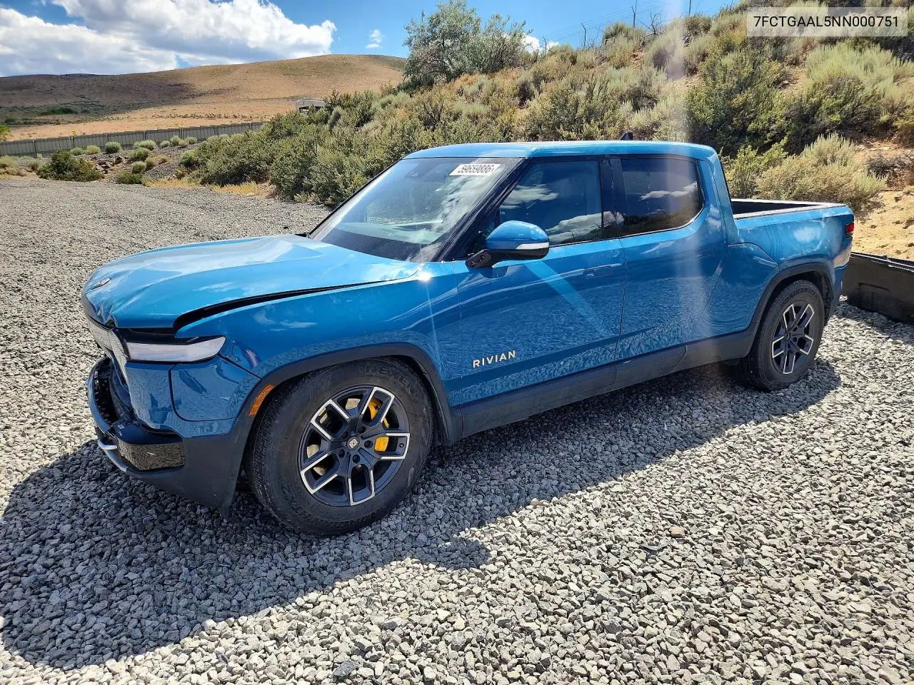 2022 Rivian R1T Launch Edition VIN: 7FCTGAAL5NN000751 Lot: 59659886