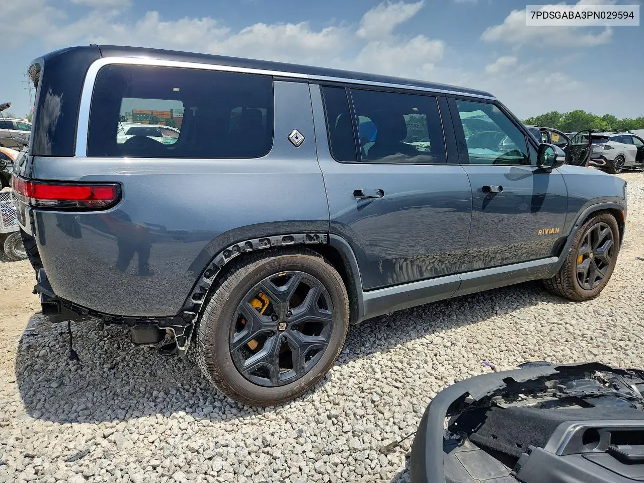 2023 Rivian R1S Adventure VIN: 7PDSGABA3PN029594 Lot: 58977426