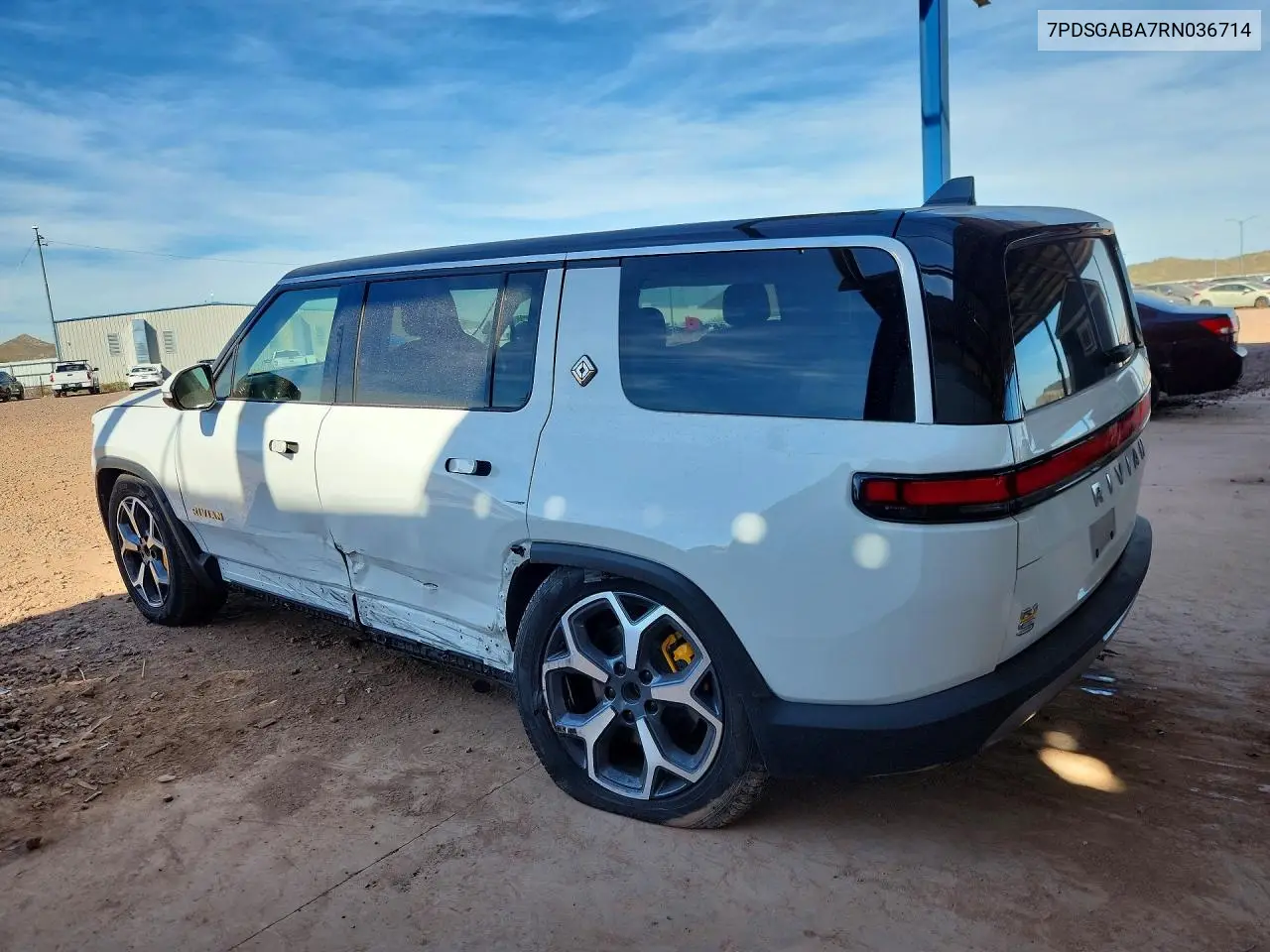 2024 Rivian R1S Adventure VIN: 7PDSGABA7RN036714 Lot: 78722445