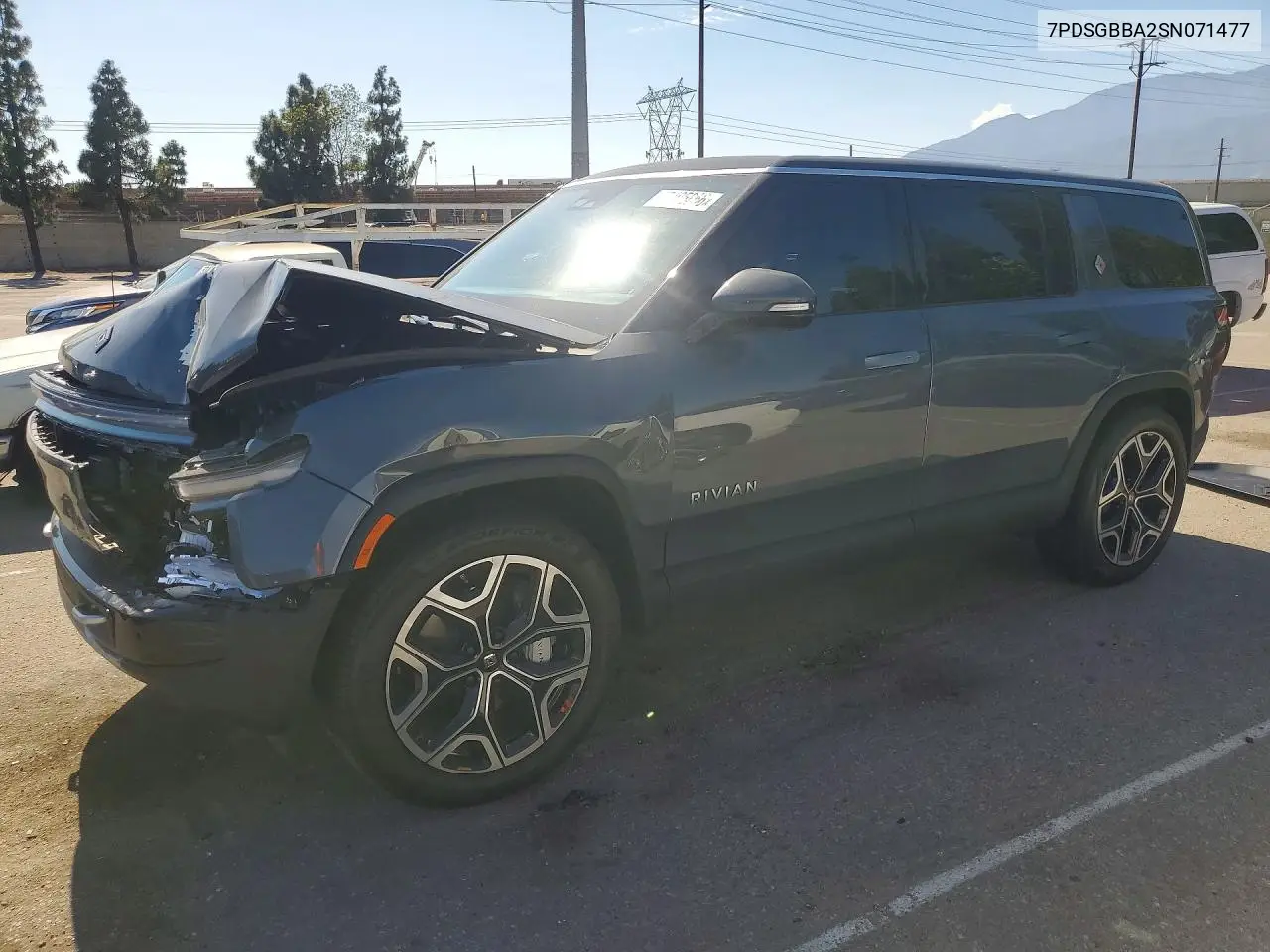 2025 Rivian R1S Adventure VIN: 7PDSGBBA2SN071477 Lot: 57495856