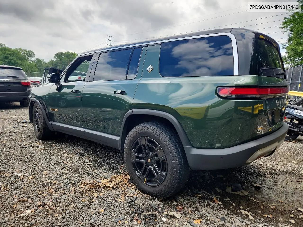 2023 Rivian R1S Adventure VIN: 7PDSGABA4PN017440 Lot: 60560106