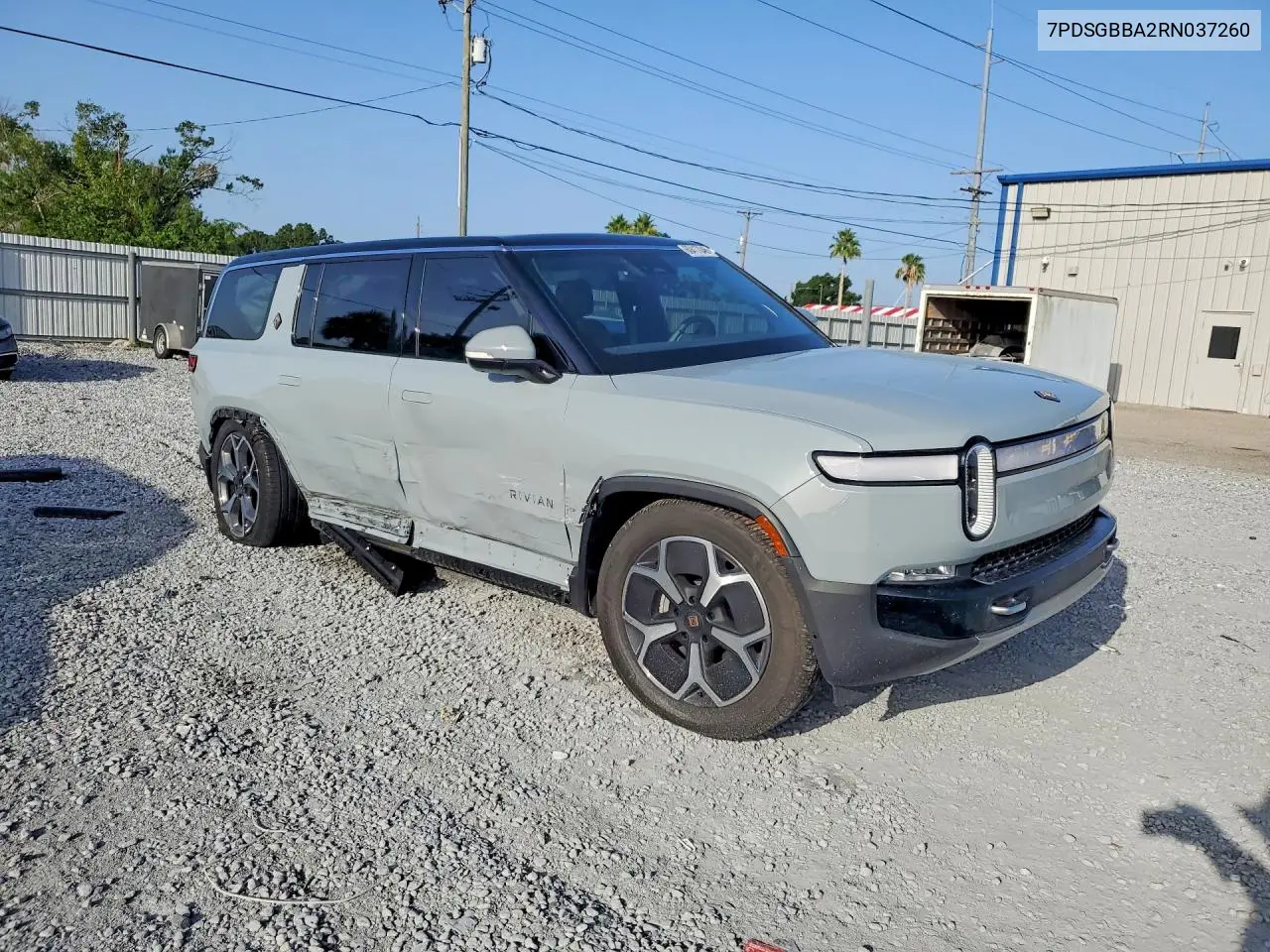 2024 Rivian R1S Adventure VIN: 7PDSGBBA2RN037260 Lot: 60417046