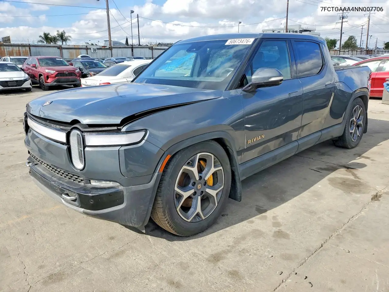 2022 Rivian R1T Adventure VIN: 7FCTGAAA4NN007706 Lot: 50673476