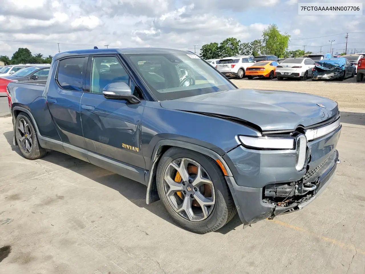2022 Rivian R1T Adventure VIN: 7FCTGAAA4NN007706 Lot: 50673476