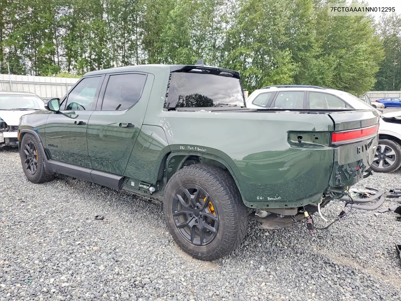 2022 Rivian R1T Adventure VIN: 7FCTGAAA1NN012295 Lot: 56155666