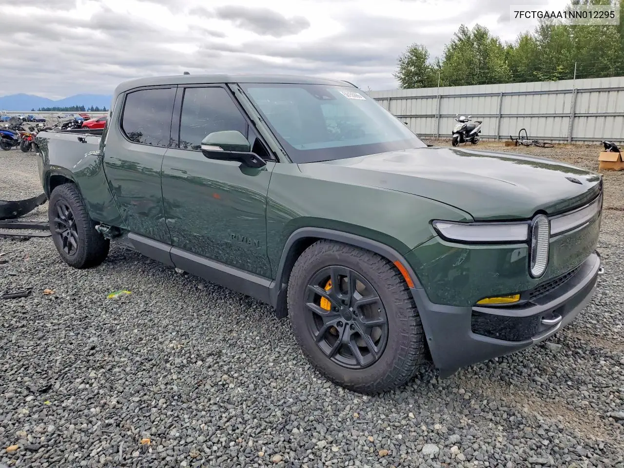 2022 Rivian R1T Adventure VIN: 7FCTGAAA1NN012295 Lot: 56155666