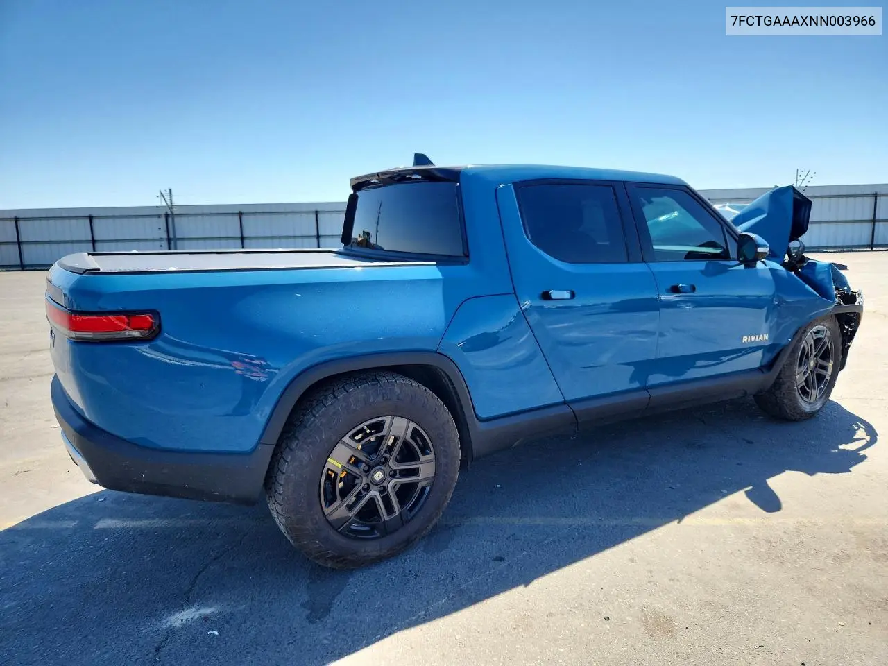 2022 Rivian R1T Adventure VIN: 7FCTGAAAXNN003966 Lot: 58499466