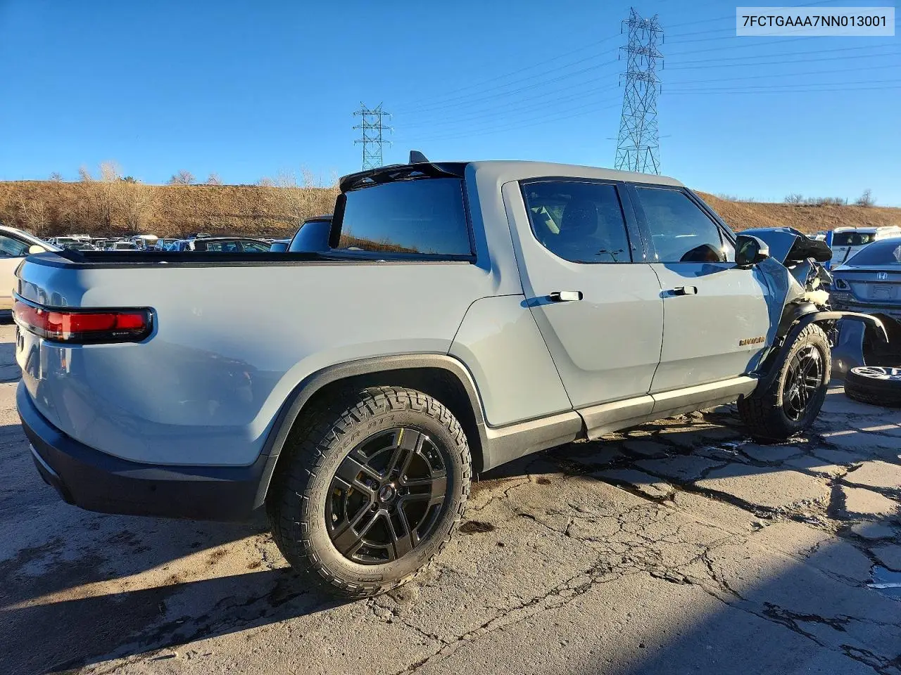 2022 Rivian R1T Adventure VIN: 7FCTGAAA7NN013001 Lot: 98595235