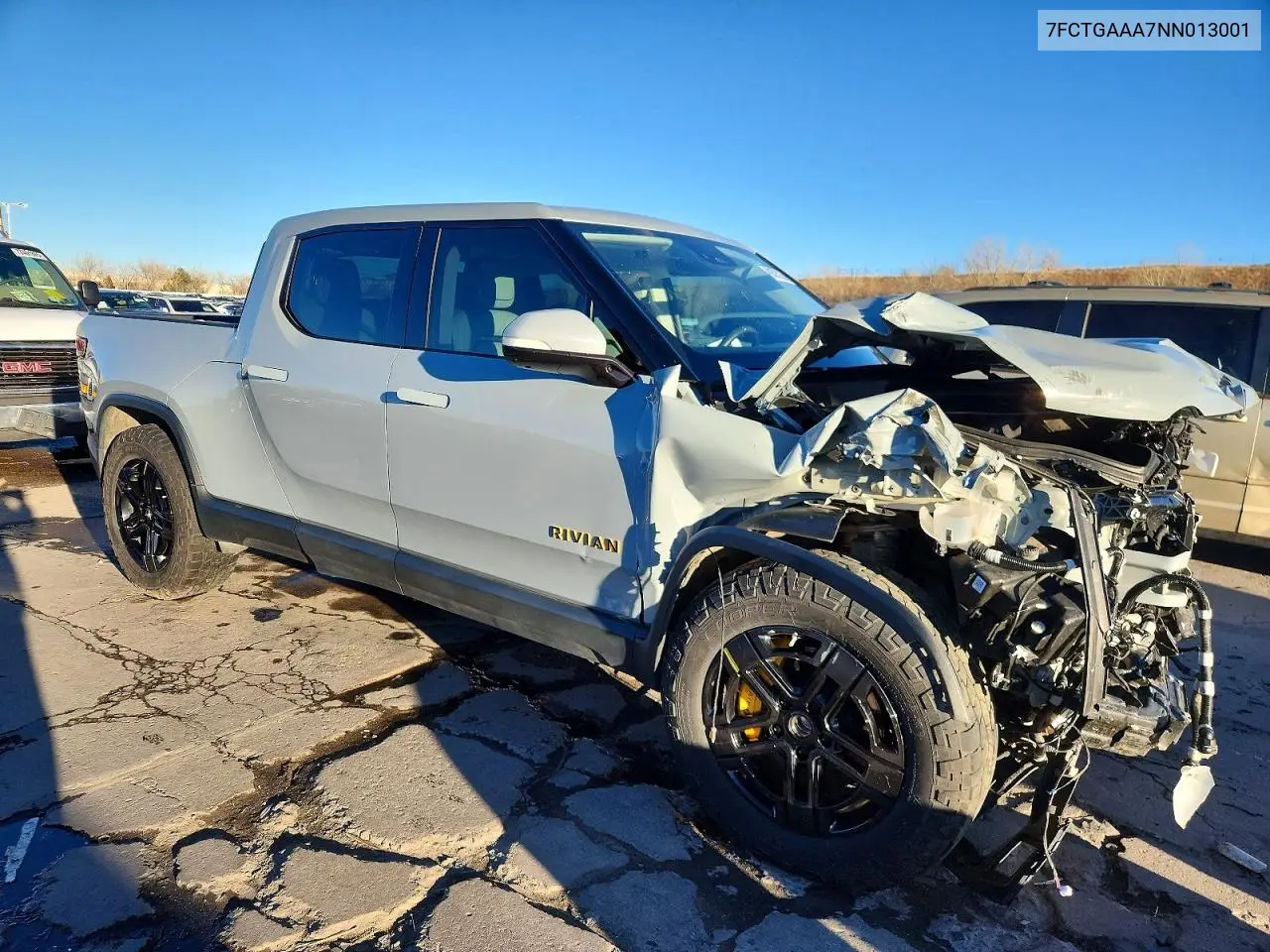 2022 Rivian R1T Adventure VIN: 7FCTGAAA7NN013001 Lot: 98595235