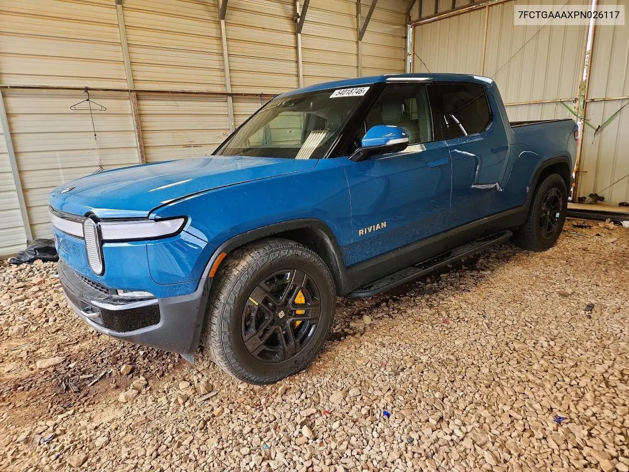 2023 Rivian R1T Adventure VIN: 7FCTGAAAXPN026117 Lot: 54018746